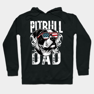 USA Flag Pitbull Dad Hoodie